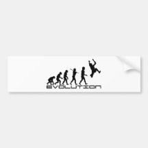 Long Jump Triple Jump Sport Evolution Art Bumper Stickers