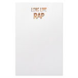 Long Live Rap Custom Stationery