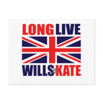 Long Live Wills & Kate Postcard