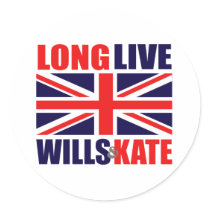 Long Live Wills & Kate Round Stickers