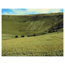 Long man across the corn, Sussex, England Personalized Flyer