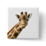 Long Necked Giraffe Button