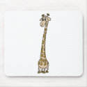 Long Necked Giraffe mousepads