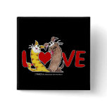 Long on Love-Cat and Dog Pinback Buttons