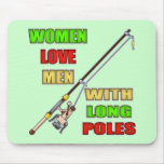 Long Poles Fishing T-shirts and Gifts Mouse Mats