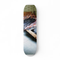 Long Sleeved Dress on Bed Skate Boards