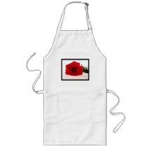 Long Stem Red Rose Long Apron