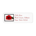 Long Stem Red Rose Mailing Label