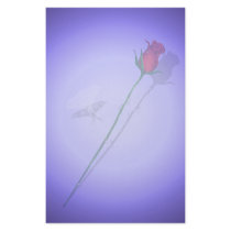 Long Stem Rose and Butterfly  Stationery