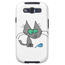 Long Wiskerd Kitty Étuis Samsung Galaxy S3
