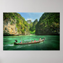 Longboat - Sea of Thailand - Southeast Asia Print