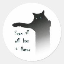 Longcat Tacgnol All has a Flavour Round Stickers