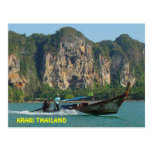 Longtail Boatman Krabi, Thailand Postcard
