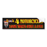 Look 4 Motorcycles Bumper Stickers