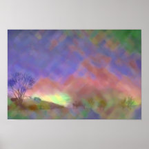 "Look Back."  Border Collie Abstract Poster