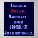 Look For The Union Label Poster