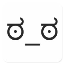 Look of Disapproval Meme Square Sticker