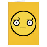 Look of Disapproval Smiley Face Greeting Cards