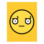 Look of Disapproval Smiley Face Post Card