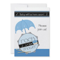 Look out world, here I drum! BabyShower invitation