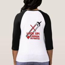 Look Up Canada Sky Watch Black Chemtrail Plane T Shirts