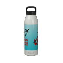 Look Up Canada Sky Watch Black Chemtrail Plane Water Bottles