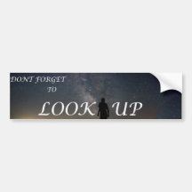 LOOK UP, Space Bumper Sticker