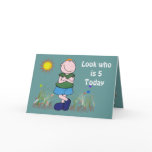 Look who is 5Today Invitation Greeting Card