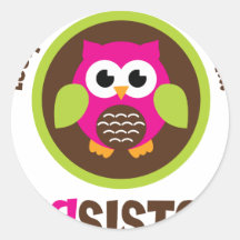 Look Whoos Going to be a Big Sister Owl Sticker