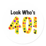 Look  Who's 40 stickers