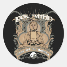 Look Within Buddha Stickers