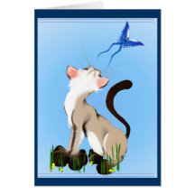 Looking At A Butterfly Card