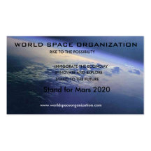looking_down_on_earth, WORLD SPACE ORGANIZATION... Business Card