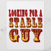 Looking For A Stable Guy Flyer Design