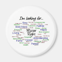 Looking for Mr. Right Fridge Magnets