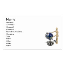 Looking Inlaid Globe Business Card Templates