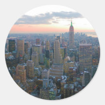 Looking South from Top of the Rock New York City Round Sticker