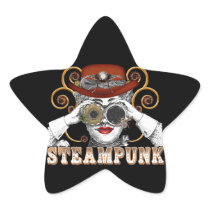 looking steampunked steampunk collage art sticker
