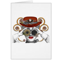 looking steampunked steampunk dude cards