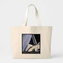 Looking Thru Rear View Mirror From Space Shuttle Tote Bag