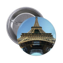 Looking up at the Eiffel Tower Pin