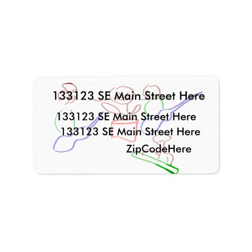 Loose stick figure musician band personalized address labels