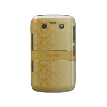 L'or géométrique modifie la tonalité le monogramme coques blackberry bold