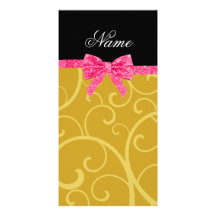 L'or nommé fait sur commande tourbillonne arc rose photocartes