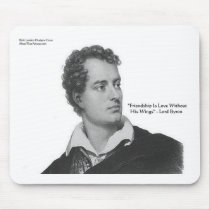 Lord Byron "Love W/O Wings" Quote Gifts & Tees mousepads
