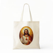 Lord Jesus Christ and the Sacred Heart Canvas Bag