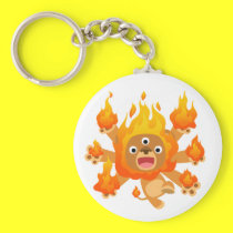 Lord of Fire!! (cute cartoon lion)  Keychain