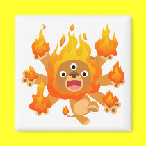Lord of Fire!! (cute cartoon lion) Magnet