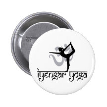 Lord of The Dance Pose Iyengar Yoga Pinback Button