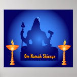 Lord Shiva with lamps - Poster posters